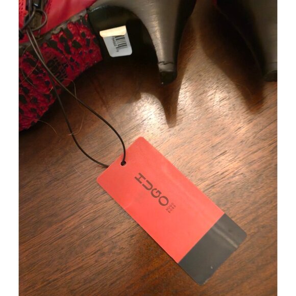 Hugo Boss NOS 1990s Red Leather Knee-High Boots Paula DM 37 Made in Italy - Picture 3 of 14